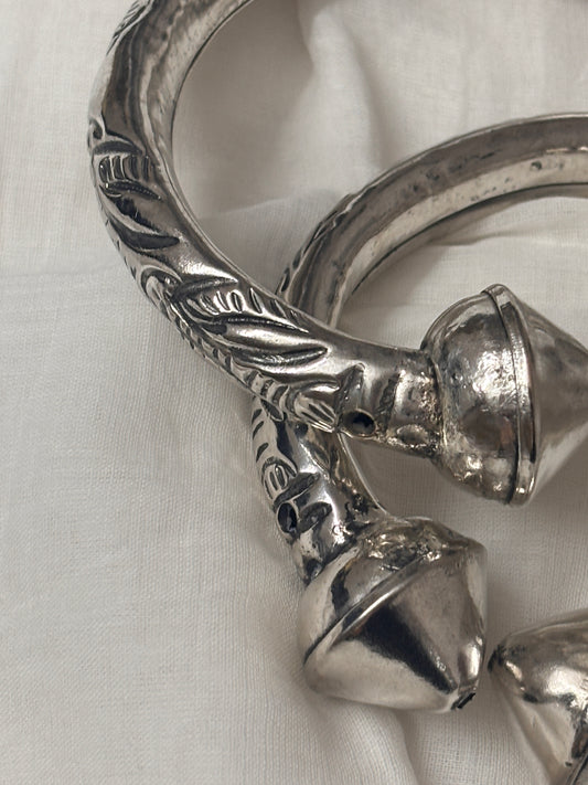 Authentic Haryanvi Jewellery Kadi (Anklet) – Silver Finish Ethnic Foot Ornament