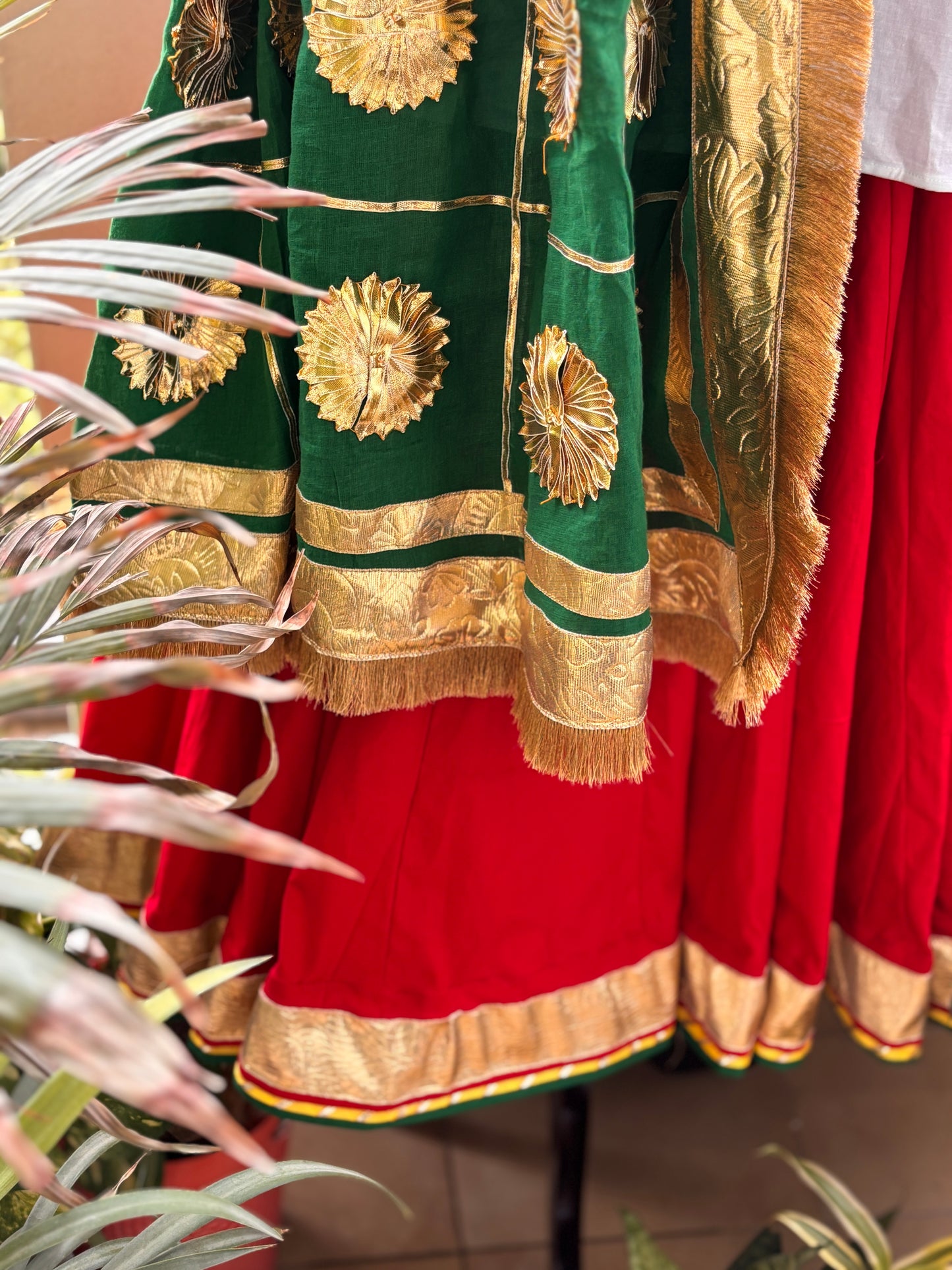 Premium Red Cotton Designer Daman Set with Lampi Gotta Work & Dupatta | Dhaakad Bazaar